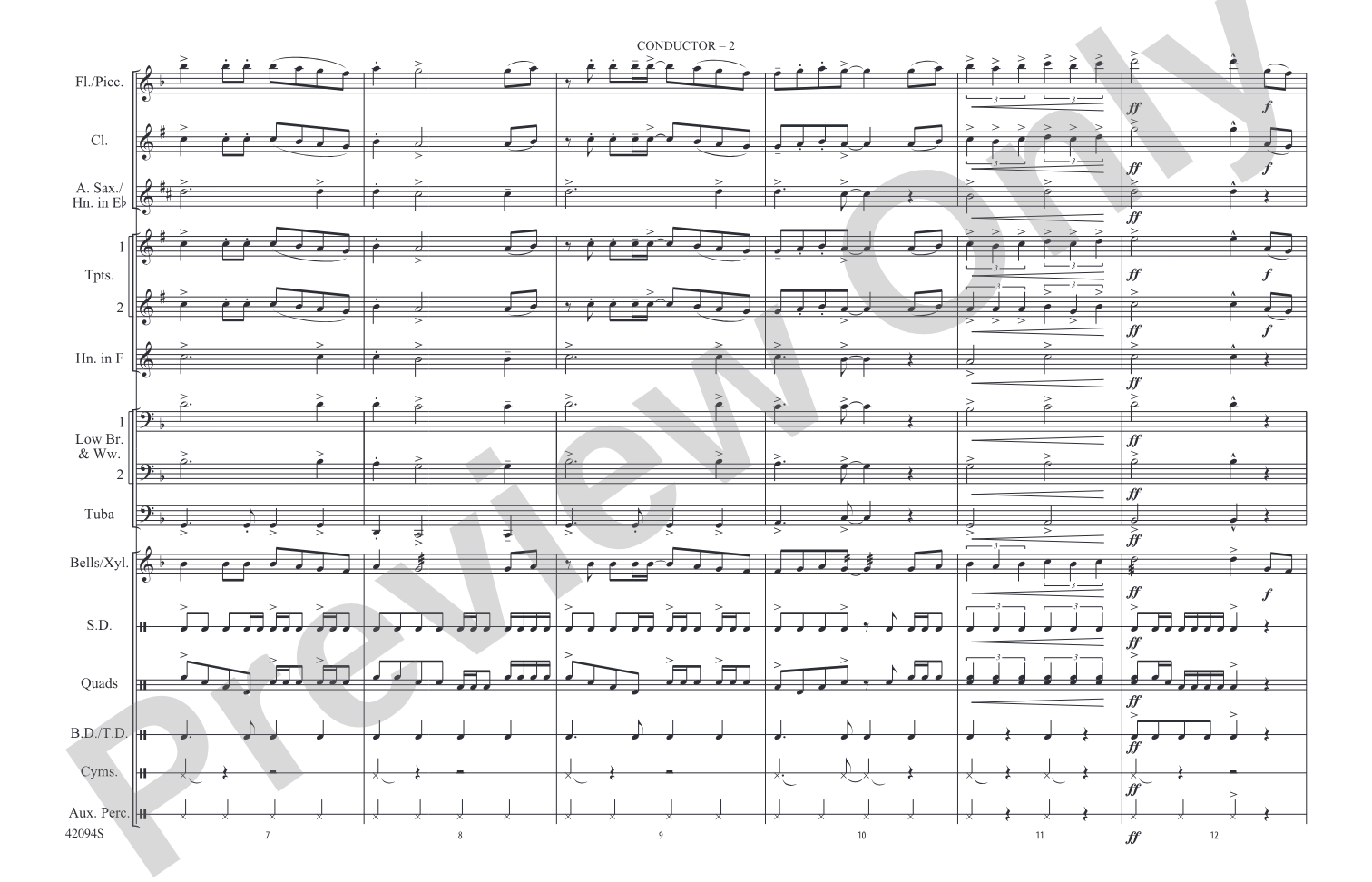 Rockin' Sports Jams, Vol. 3: Marching Band Conductor Score & Parts