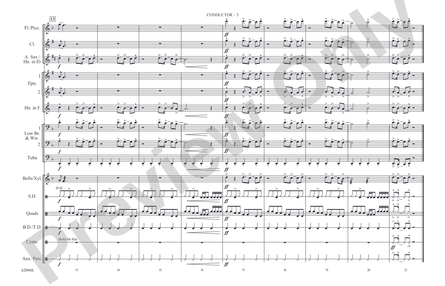 Rockin' Sports Jams, Vol. 3: Marching Band Conductor Score & Parts