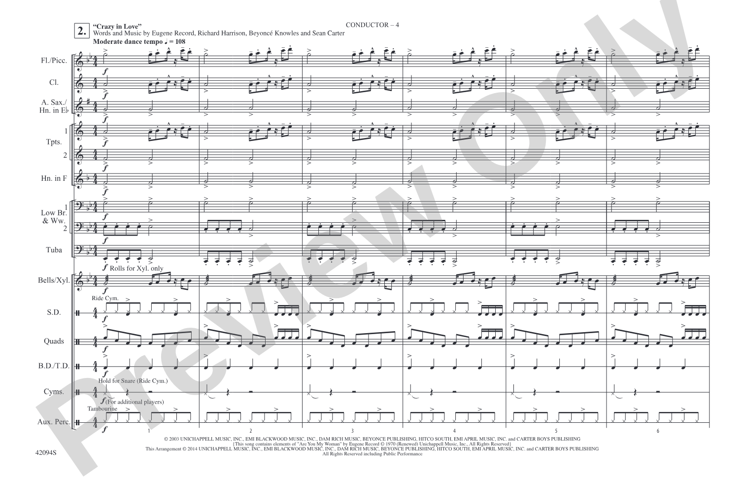 Rockin' Sports Jams, Vol. 3: Marching Band Conductor Score & Parts