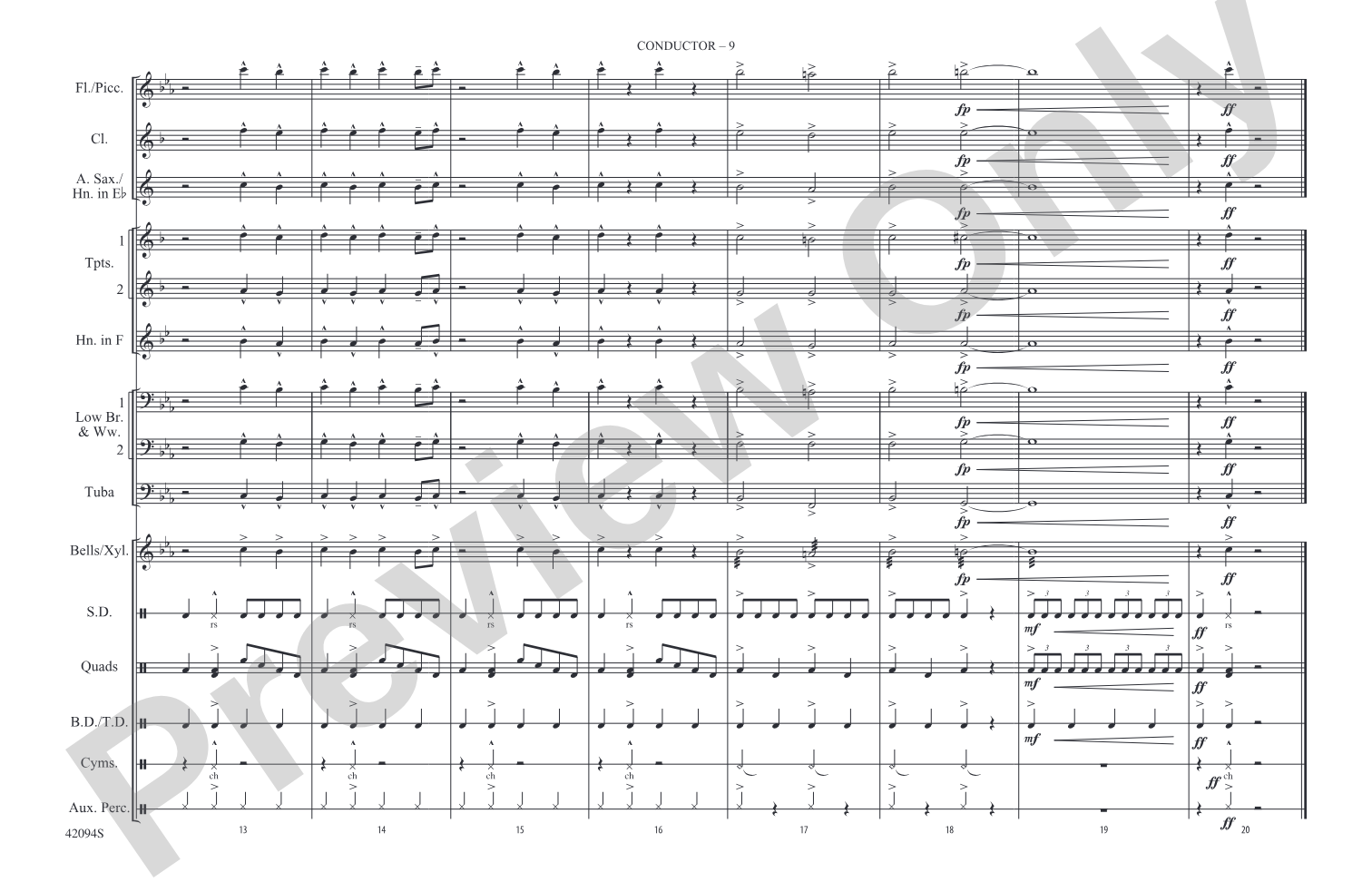 Rockin' Sports Jams, Vol. 3: Marching Band Conductor Score & Parts