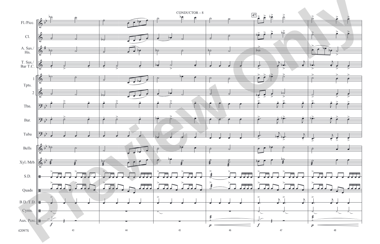 Man of Steel, Part 1: Marching Band Conductor Score & Parts