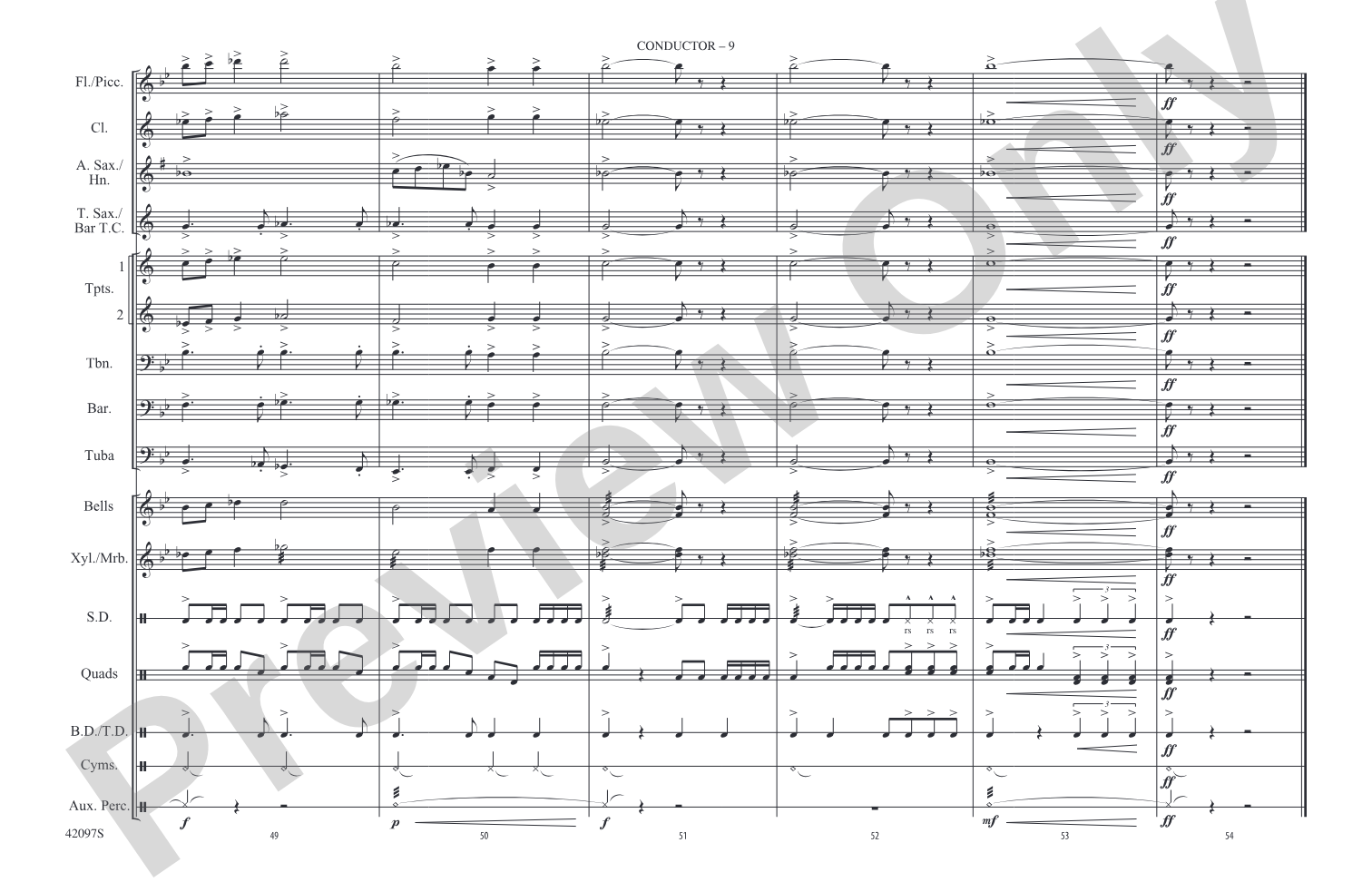 Man of Steel, Part 1: Marching Band Conductor Score & Parts