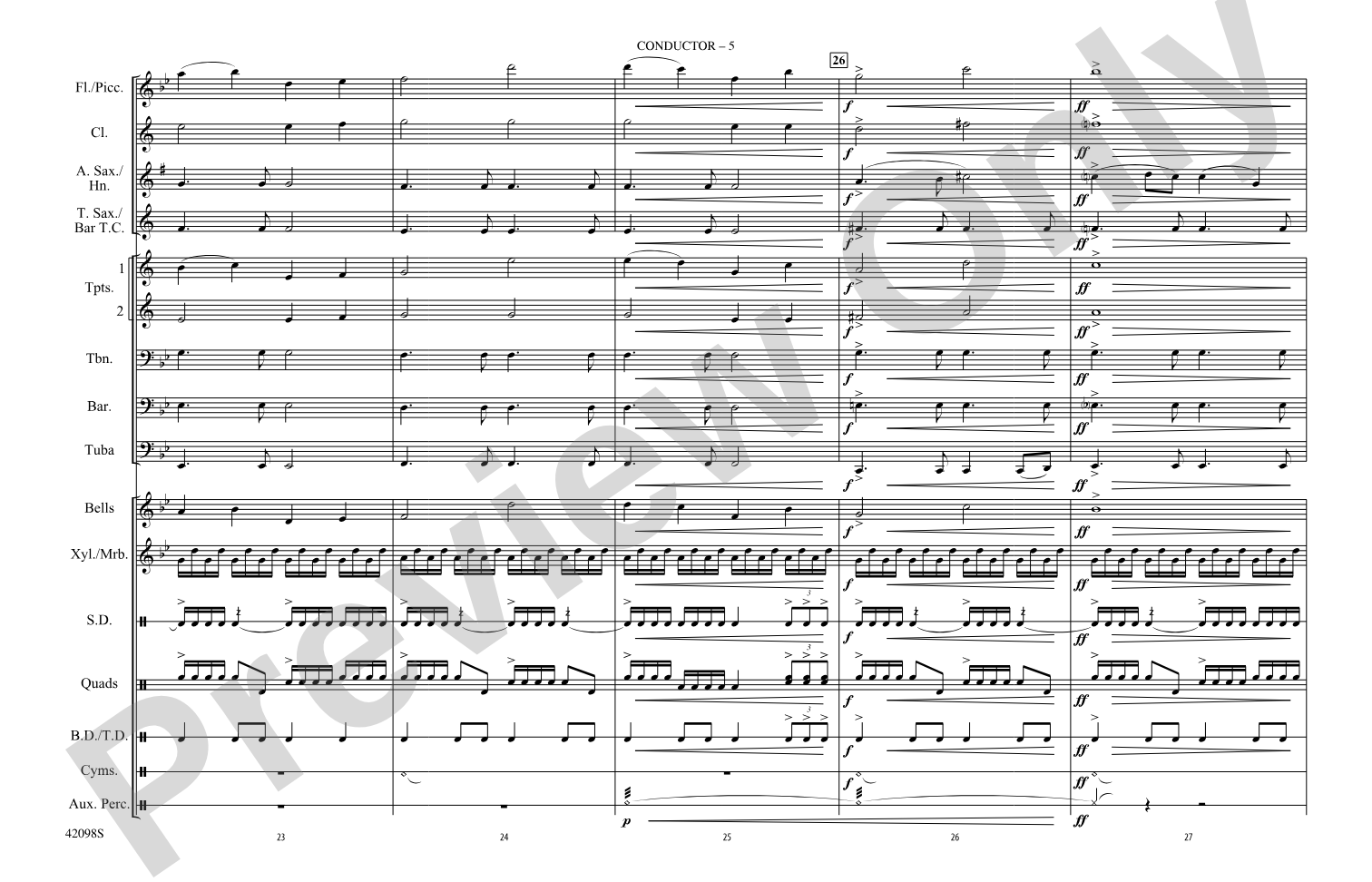 Man of Steel, Part 2: Marching Band Conductor Score & Parts