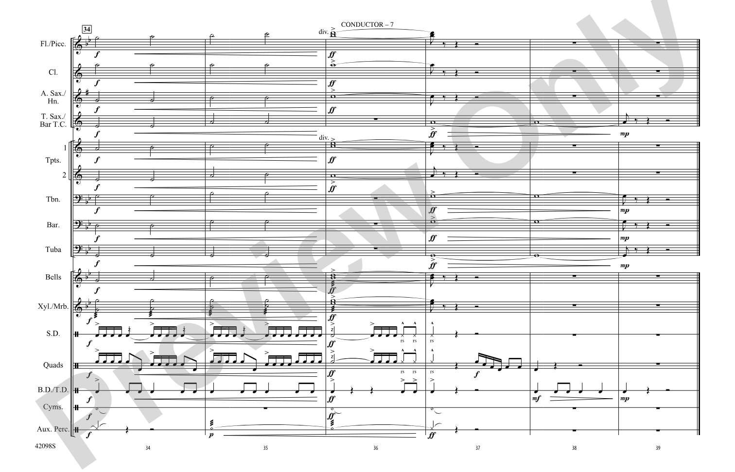 Man of Steel, Part 2: Marching Band Conductor Score & Parts
