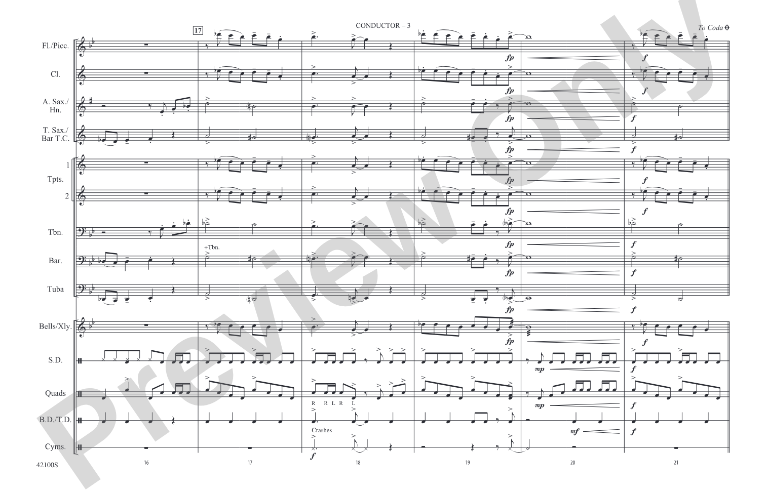 The Jazz Police: Marching Band Conductor Score & Parts