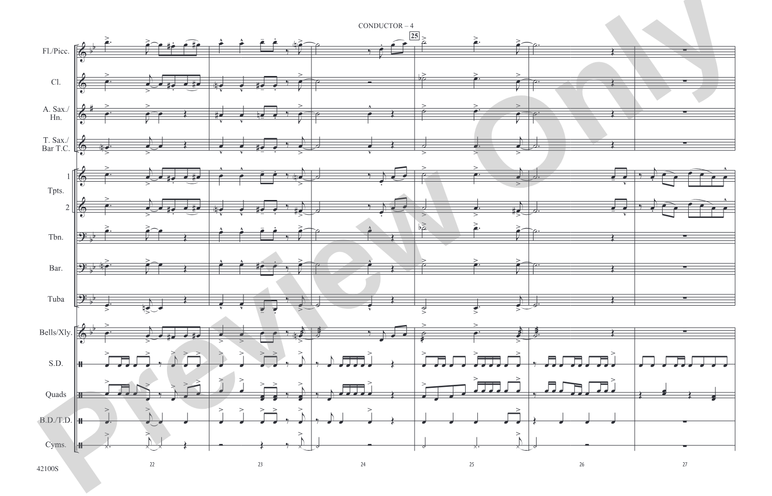 The Jazz Police: Marching Band Conductor Score & Parts