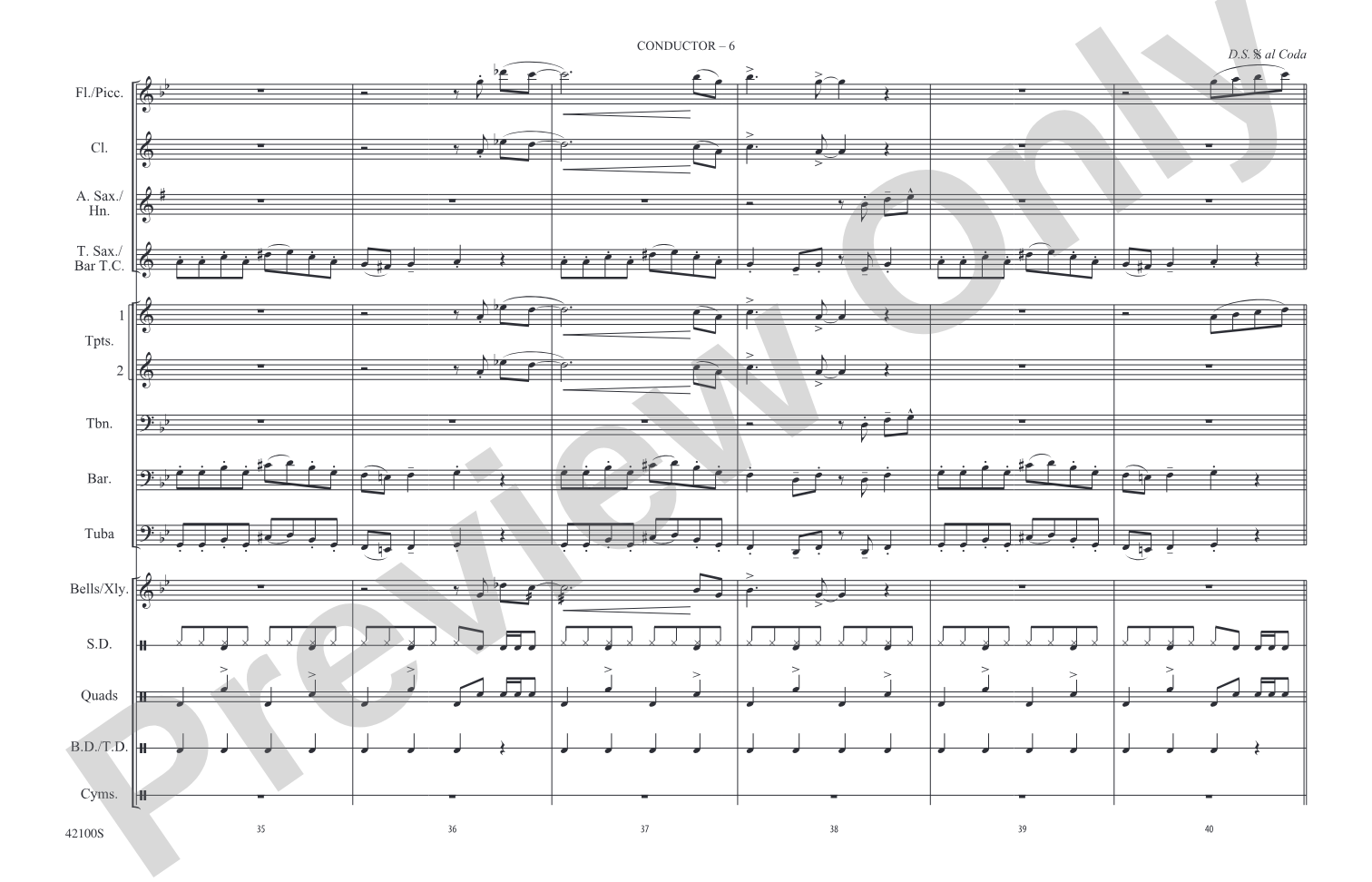 The Jazz Police: Marching Band Conductor Score & Parts