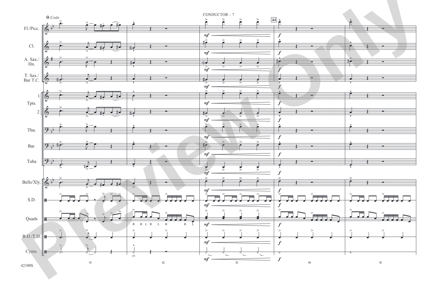 The Jazz Police: Marching Band Conductor Score & Parts