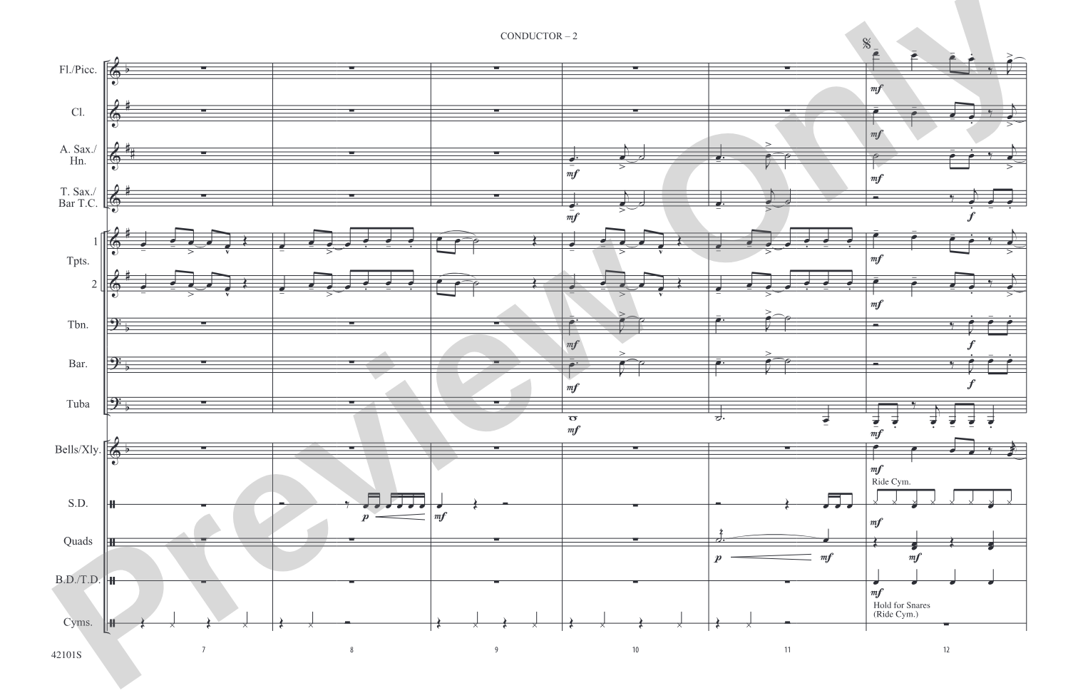 Oh Sherrie: Marching Band Conductor Score & Parts