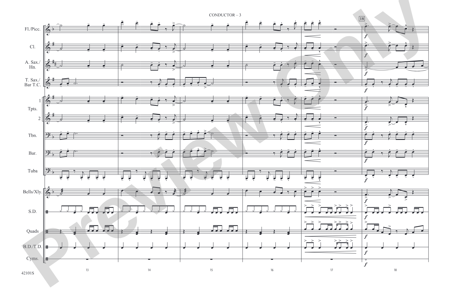 Oh Sherrie: Marching Band Conductor Score & Parts