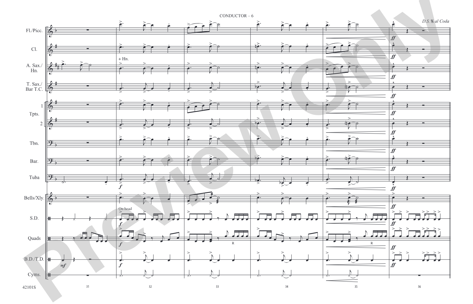 Oh Sherrie: Marching Band Conductor Score & Parts