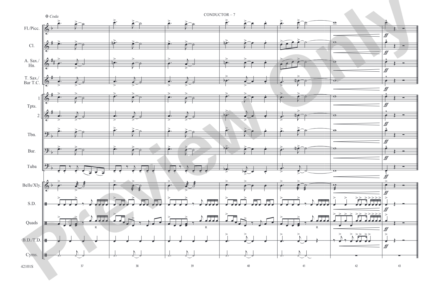 Oh Sherrie: Marching Band Conductor Score & Parts
