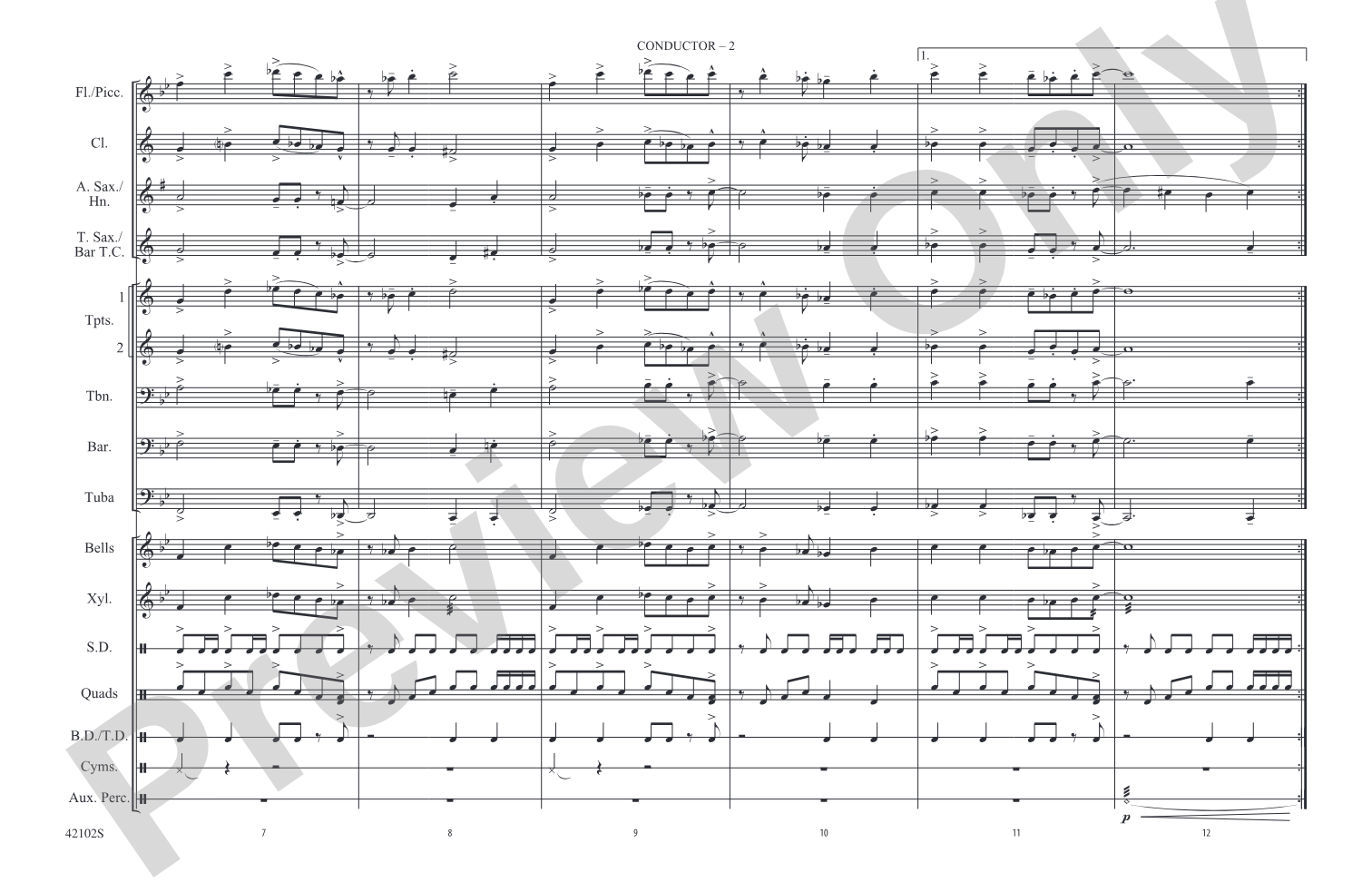 El Bandido: Marching Band Conductor Score & Parts