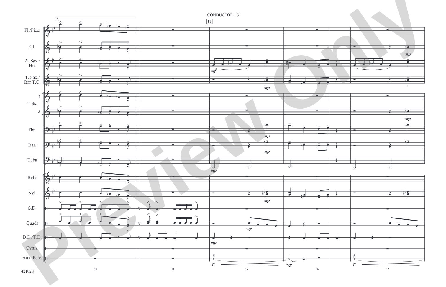 El Bandido: Marching Band Conductor Score & Parts