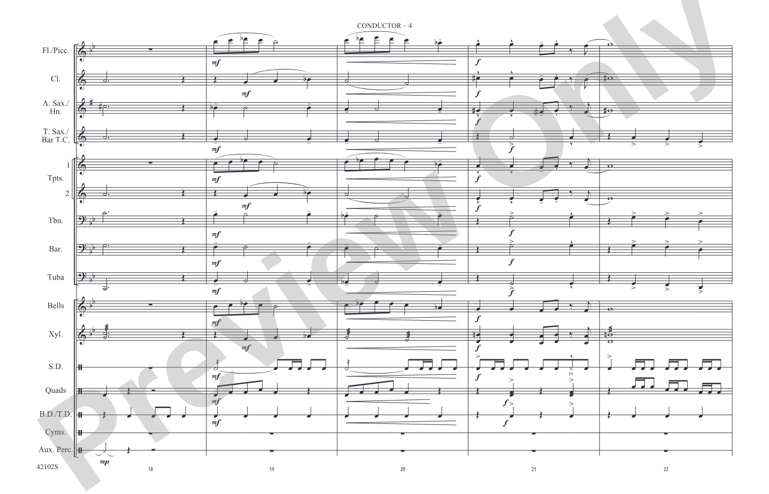 El Bandido: Marching Band Conductor Score & Parts
