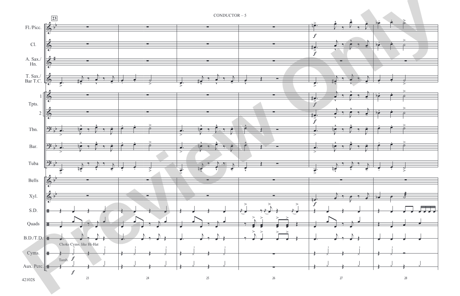 El Bandido: Marching Band Conductor Score & Parts