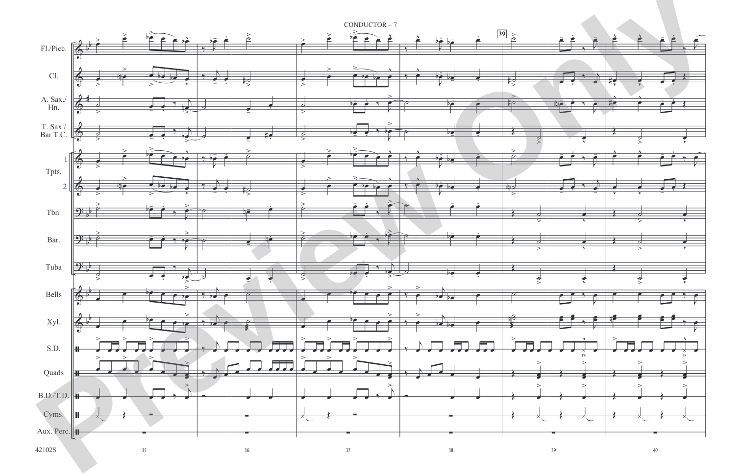 El Bandido: Marching Band Conductor Score & Parts