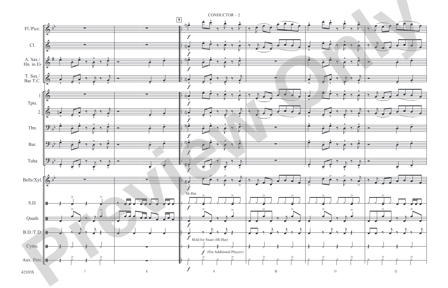 Push It: Marching Band Conductor Score & Parts