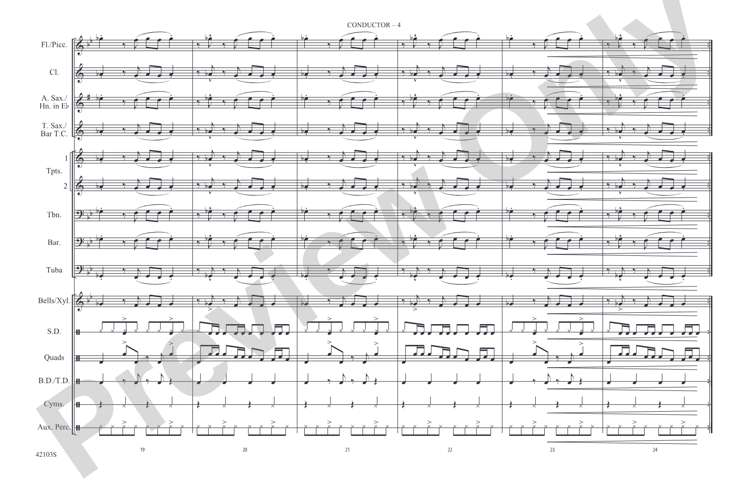 Push It: Marching Band Conductor Score & Parts