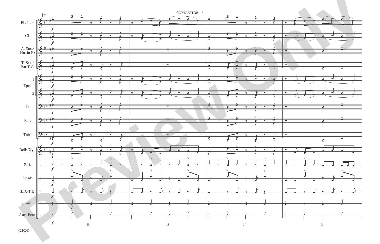 Push It: Marching Band Conductor Score & Parts