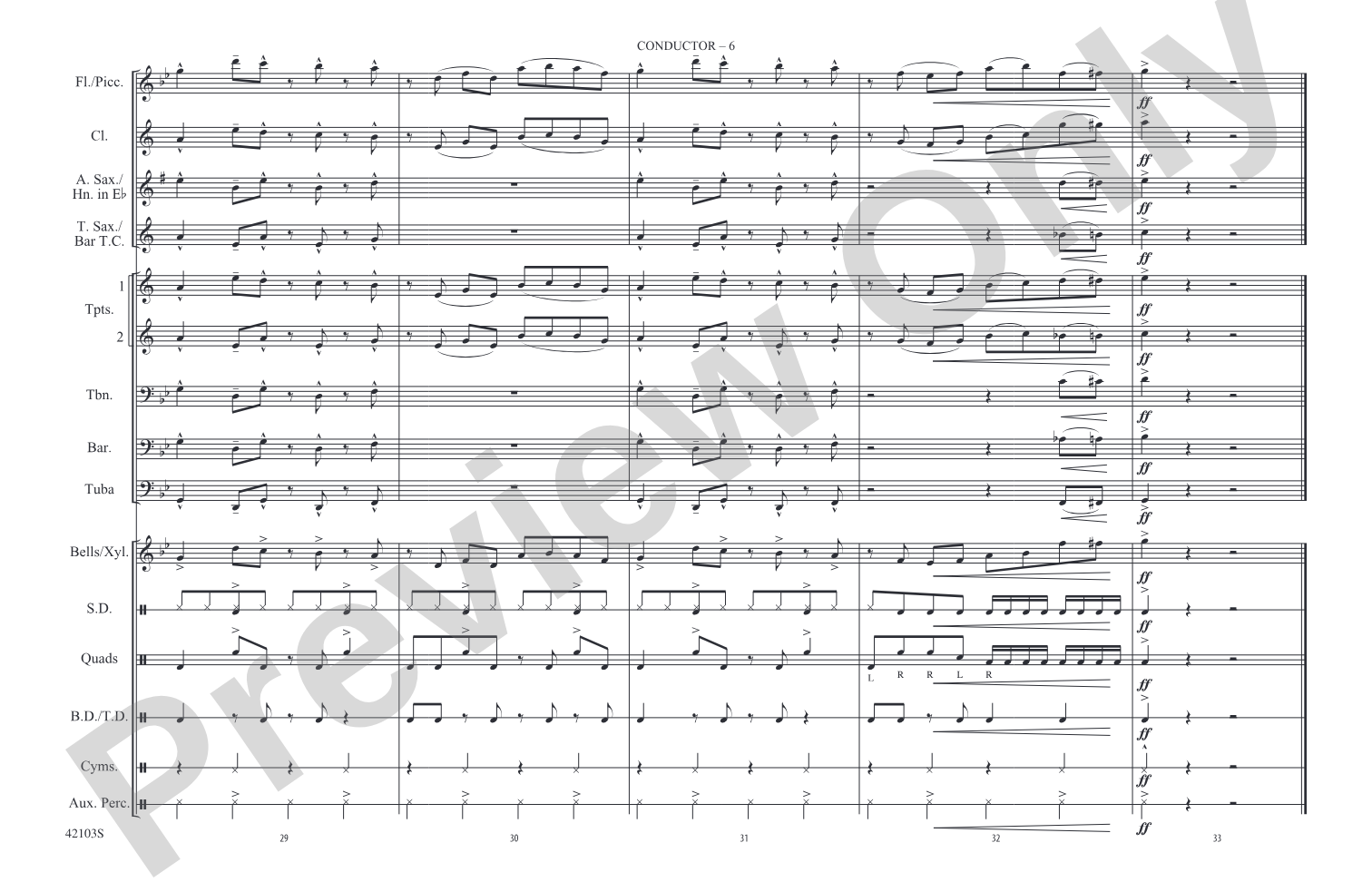 Push It: Marching Band Conductor Score & Parts