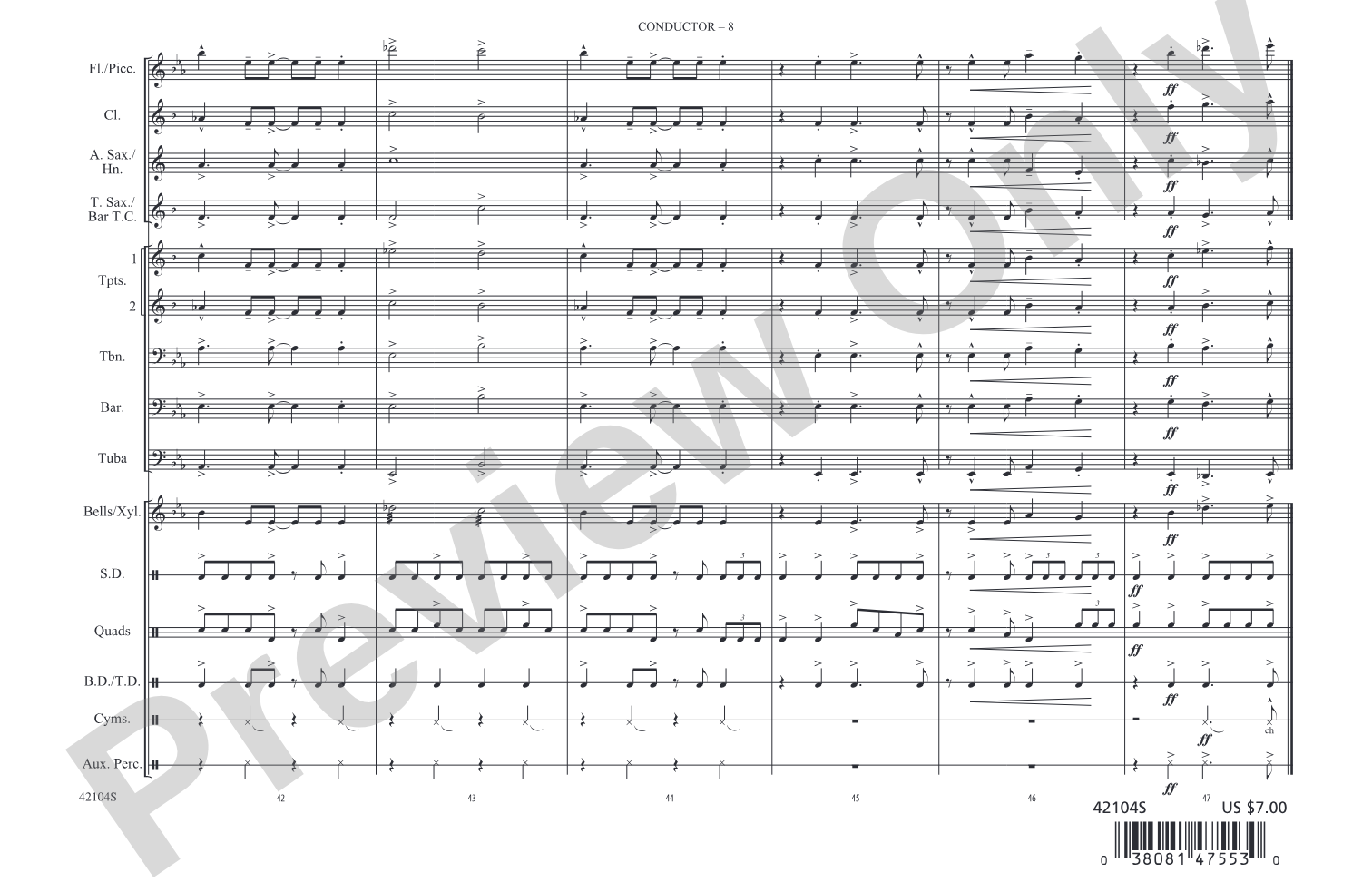 Love Me Do: Marching Band Conductor Score & Parts