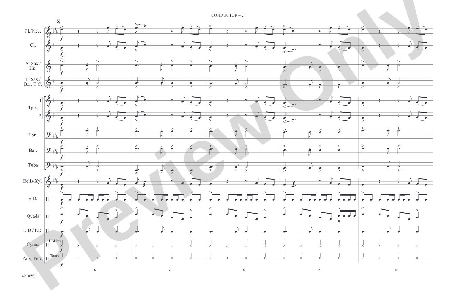 Timber: Marching Band Conductor Score & Parts