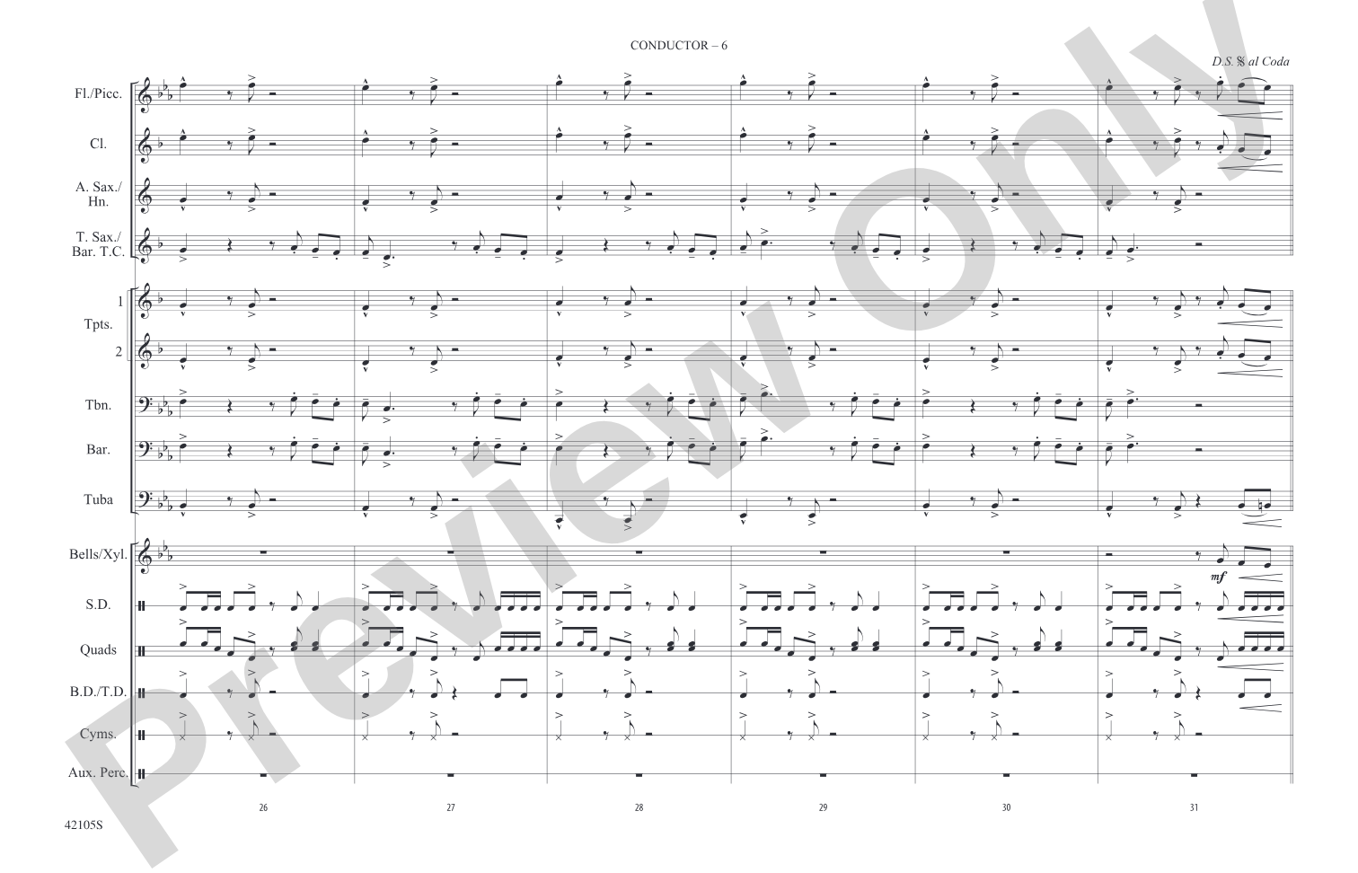 Timber: Marching Band Conductor Score & Parts