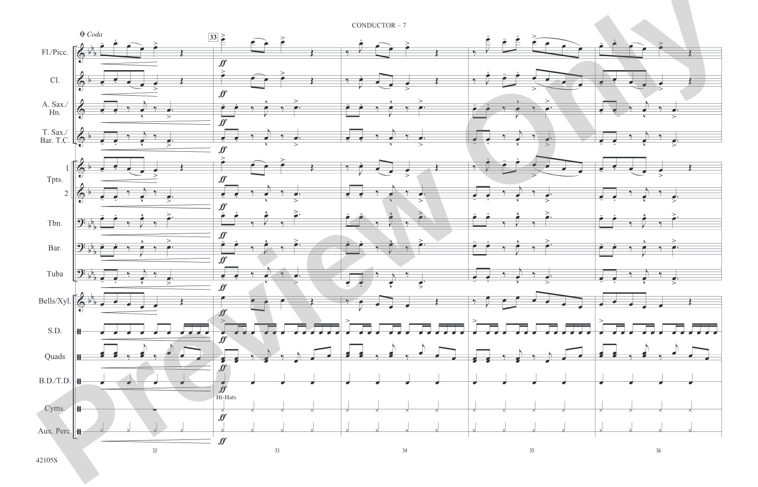 Timber: Marching Band Conductor Score & Parts
