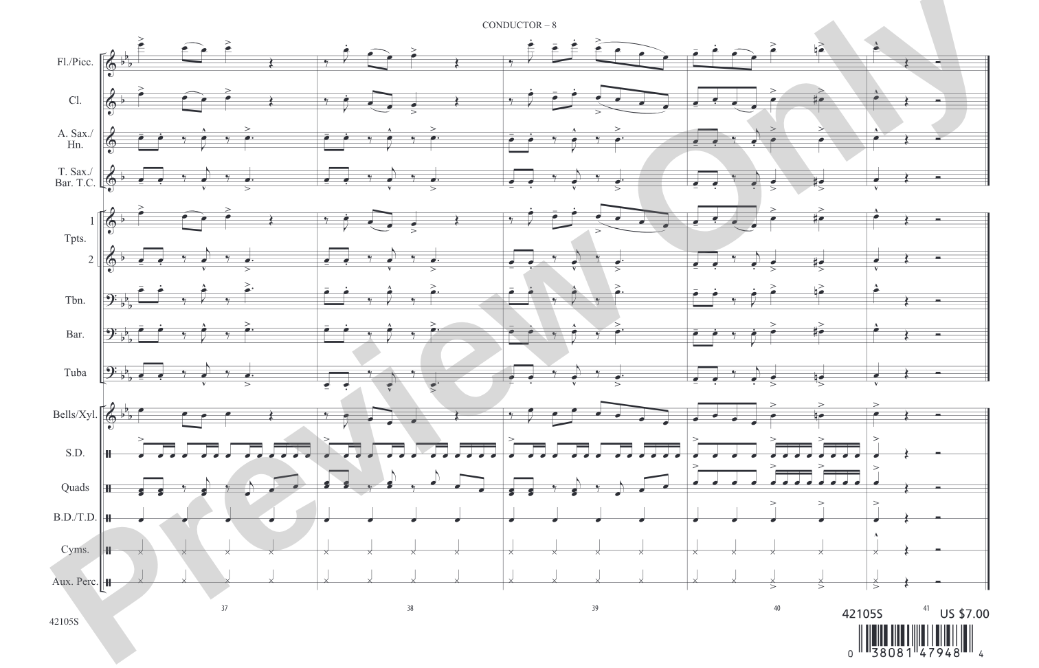 Timber: Marching Band Conductor Score & Parts