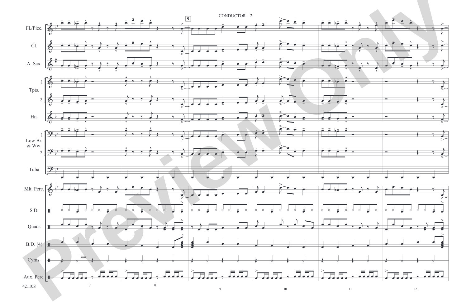 Funkytown: Marching Band Conductor Score & Parts
