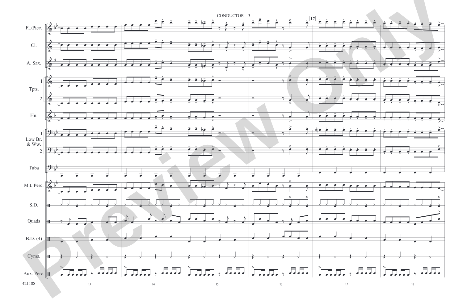 Funkytown: Marching Band Conductor Score & Parts