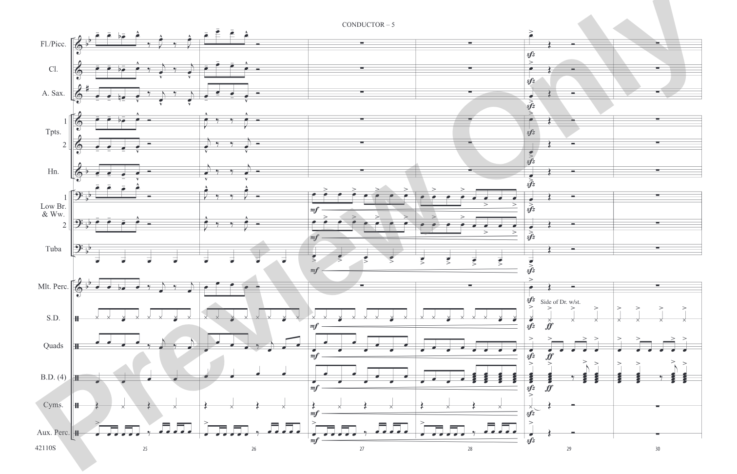 Funkytown: Marching Band Conductor Score & Parts
