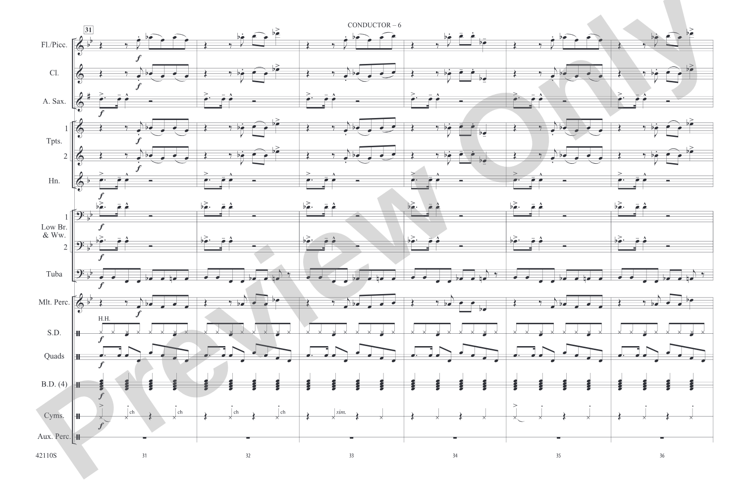 Funkytown: Marching Band Conductor Score & Parts