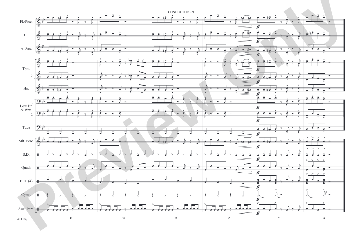 Funkytown: Marching Band Conductor Score & Parts