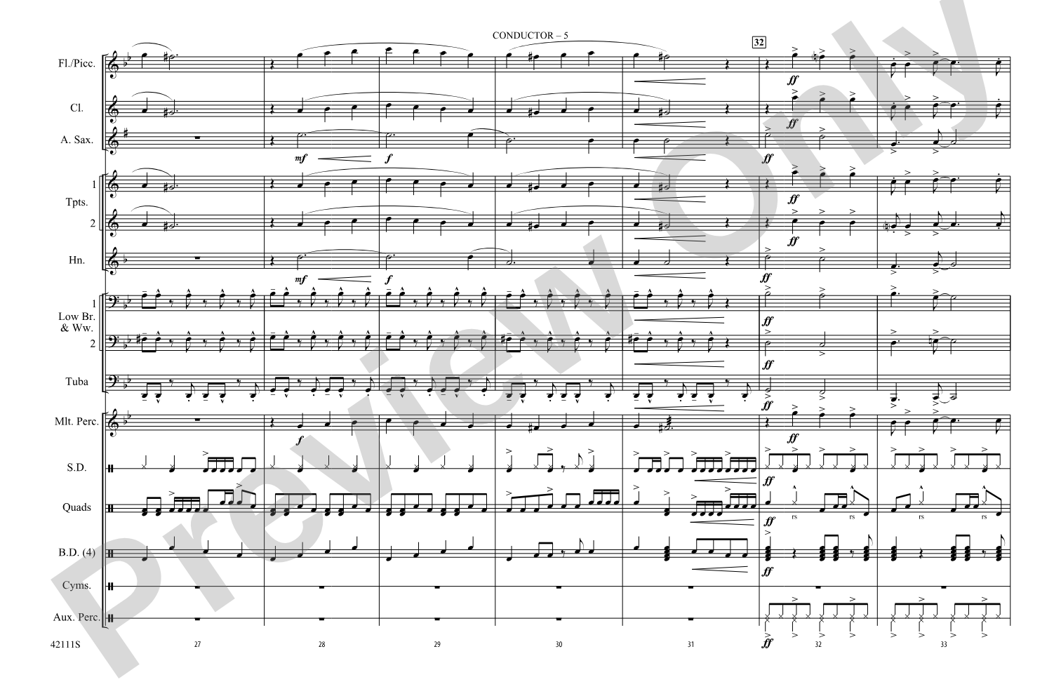 Paint It, Black: Marching Band Conductor Score & Parts