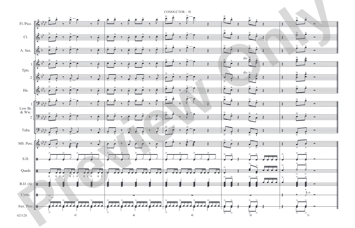 Strutter: Marching Band Conductor Score & Parts