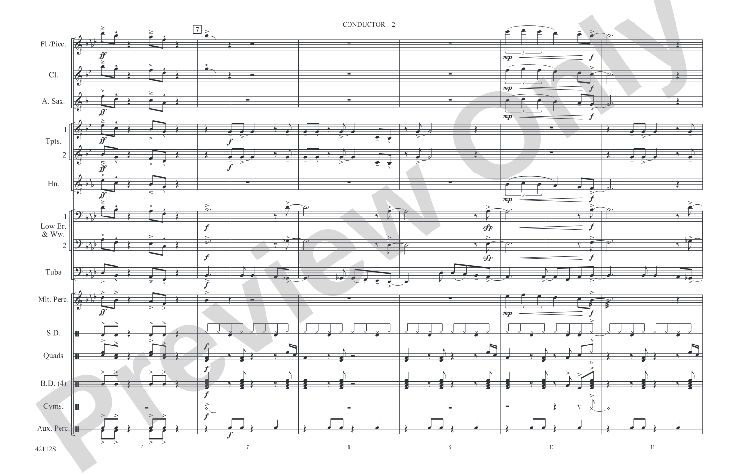 Strutter: Marching Band Conductor Score & Parts