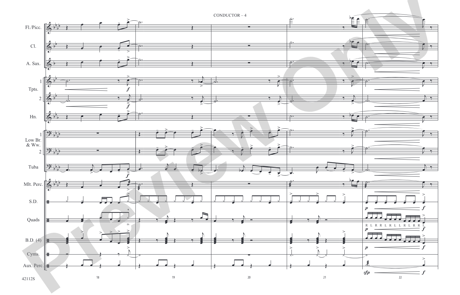 Strutter: Marching Band Conductor Score & Parts