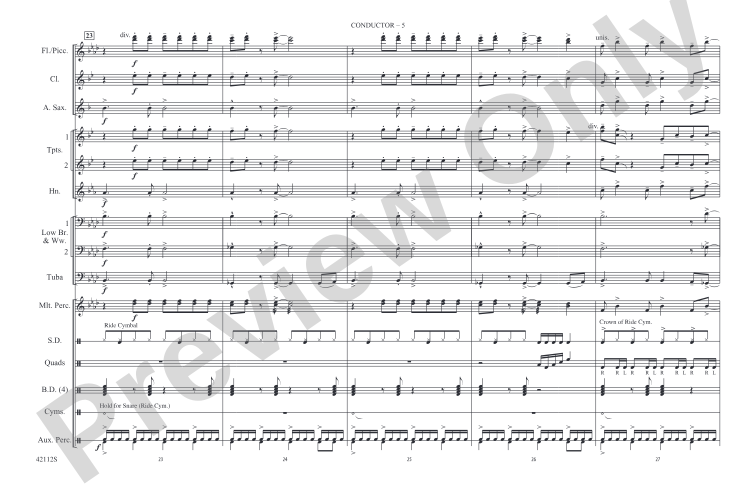 Strutter: Marching Band Conductor Score & Parts
