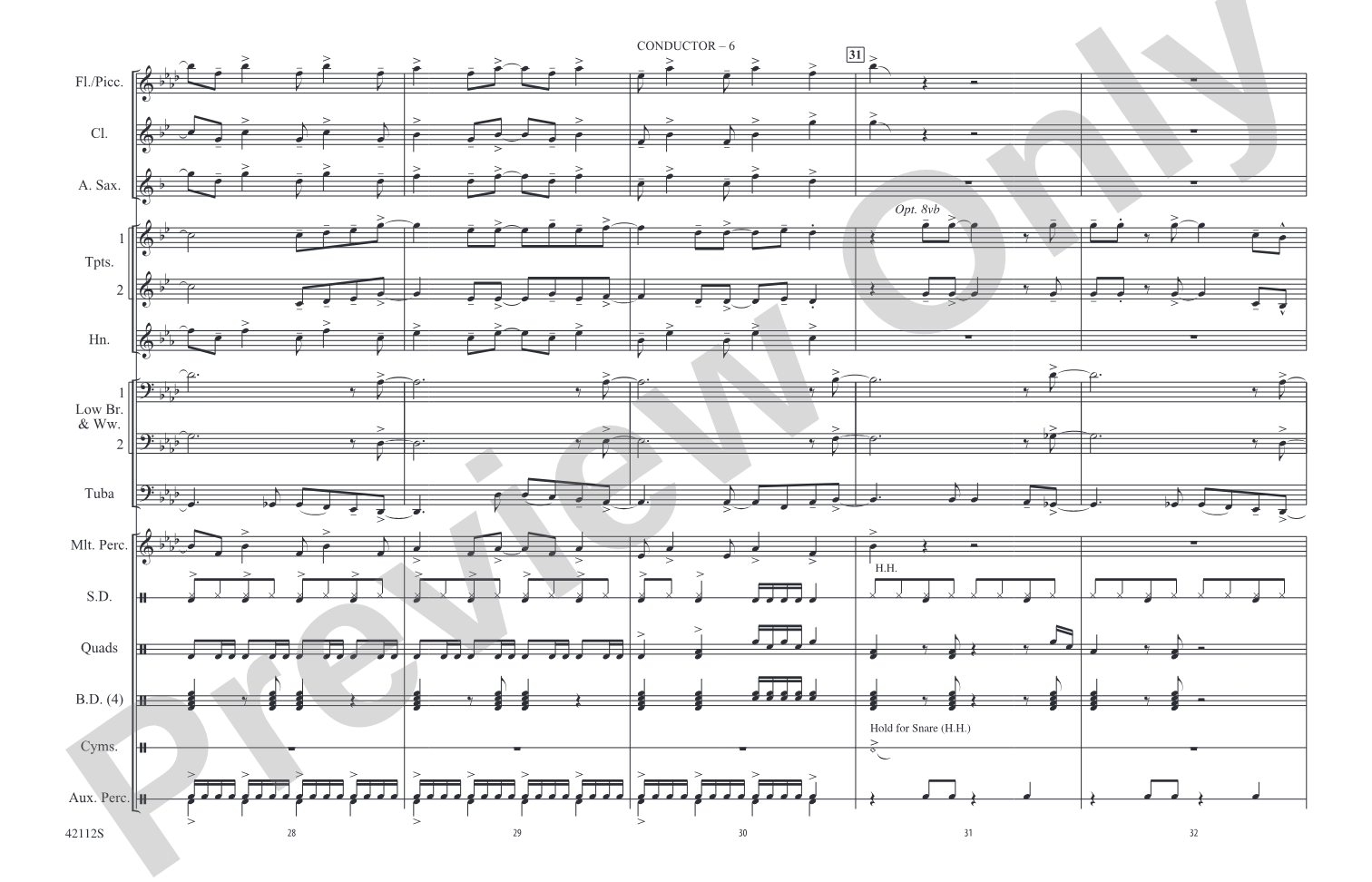 Strutter: Marching Band Conductor Score & Parts
