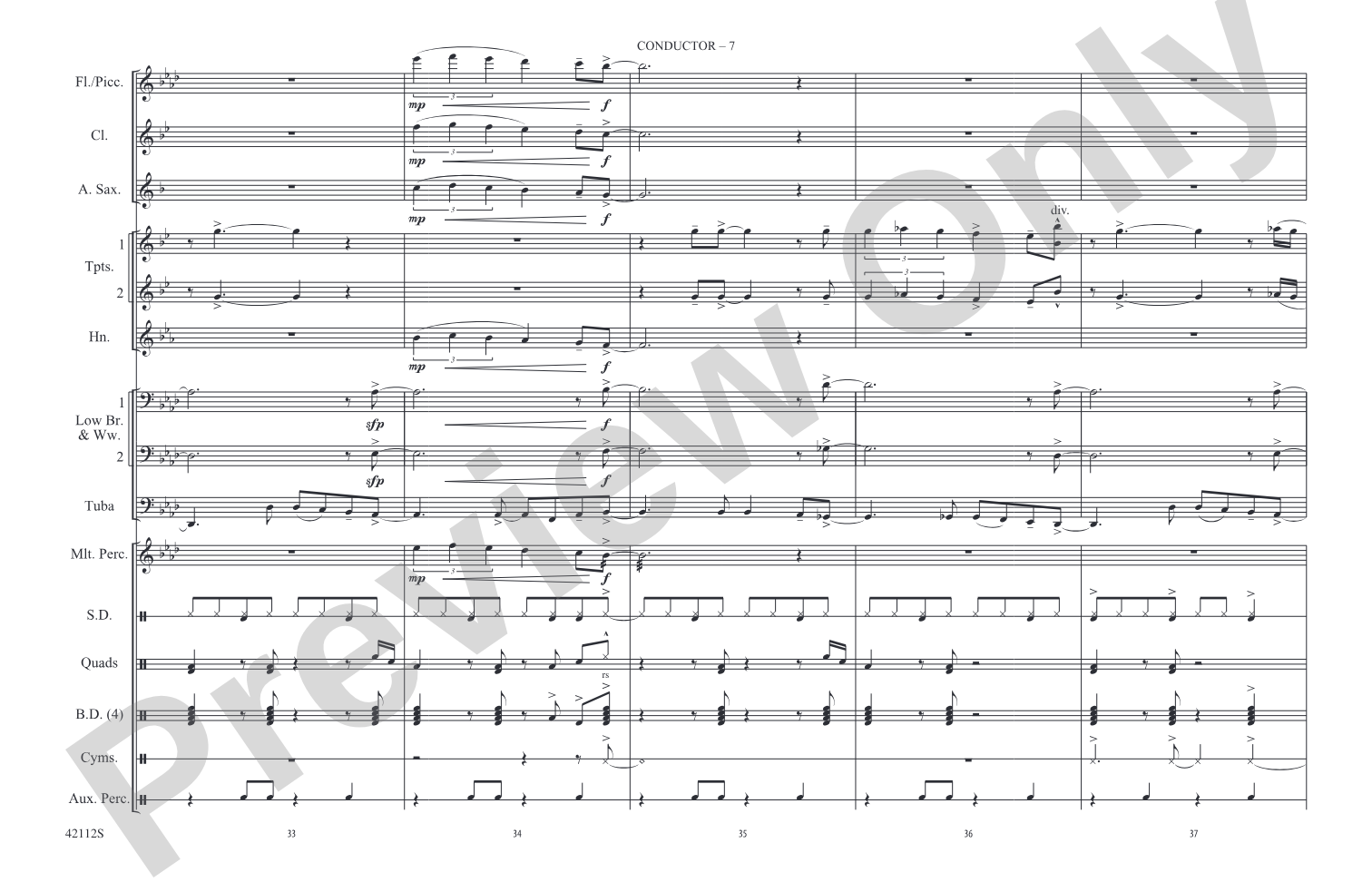 Strutter: Marching Band Conductor Score & Parts