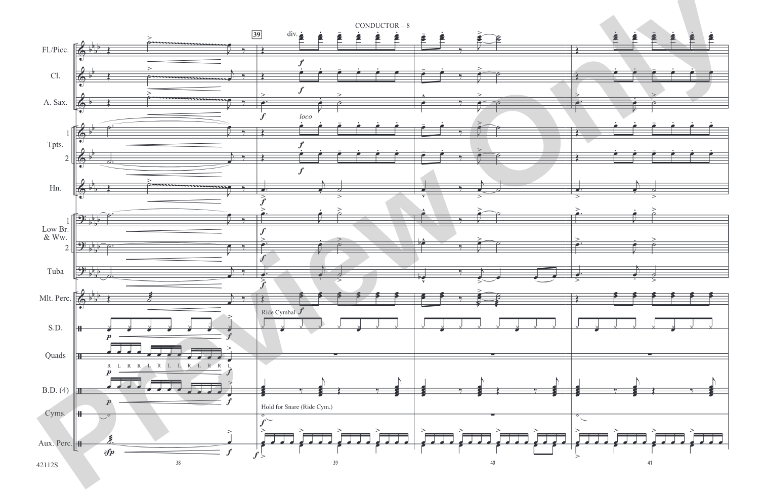 Strutter: Marching Band Conductor Score & Parts