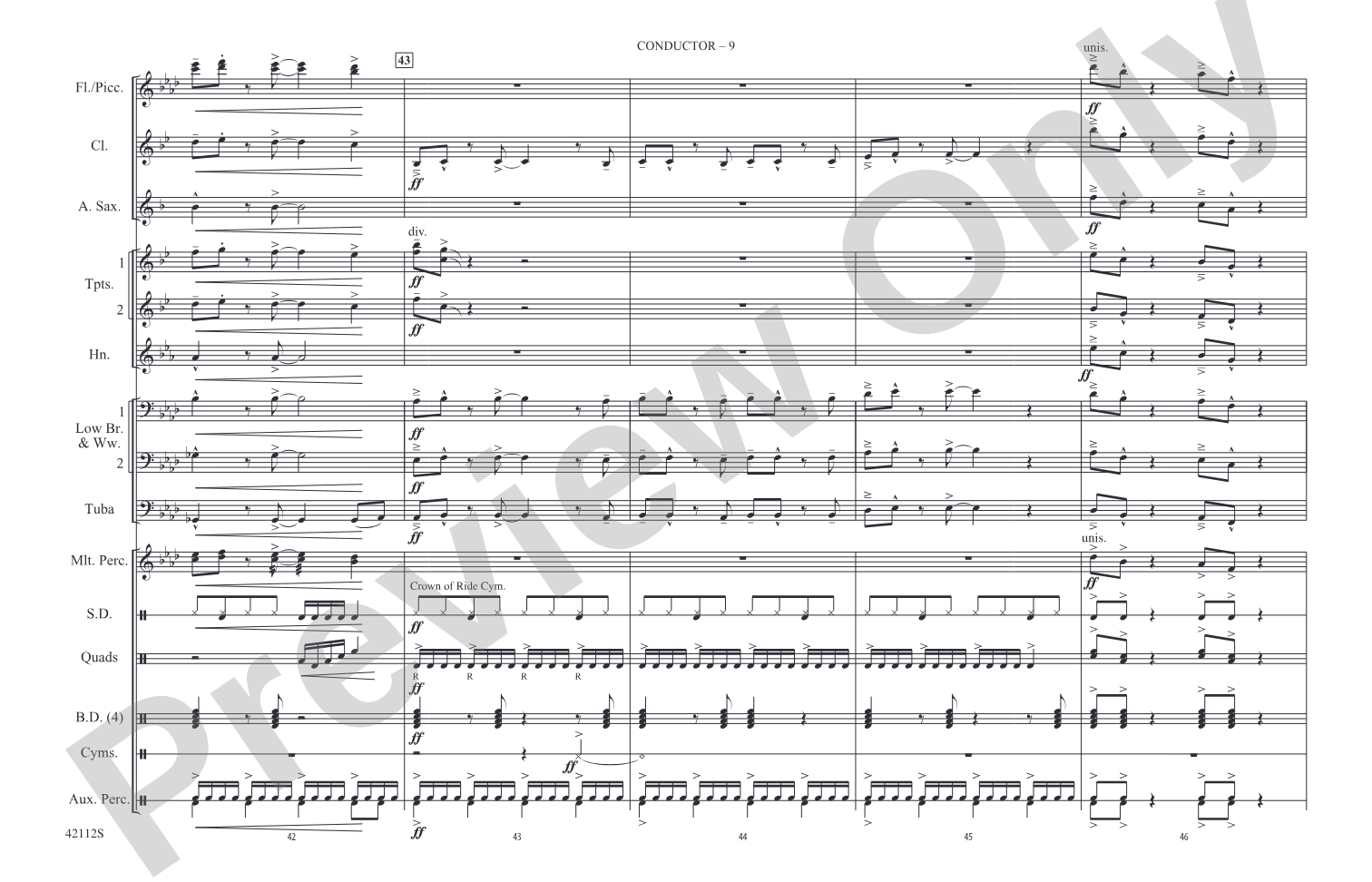 Strutter: Marching Band Conductor Score & Parts