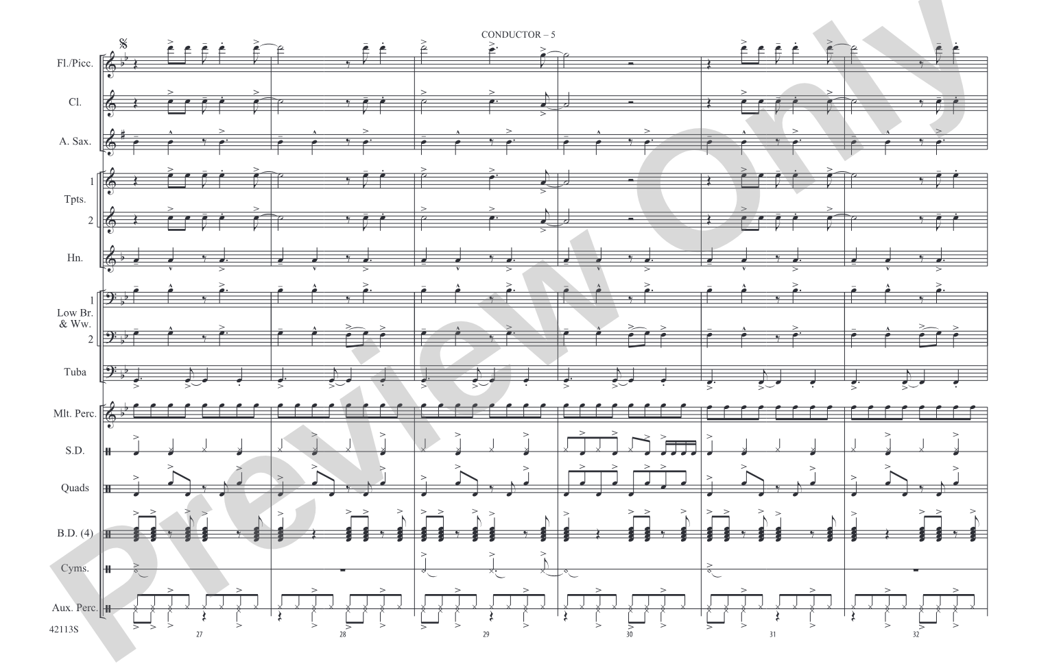 Rebel Yell: Marching Band Conductor Score & Parts