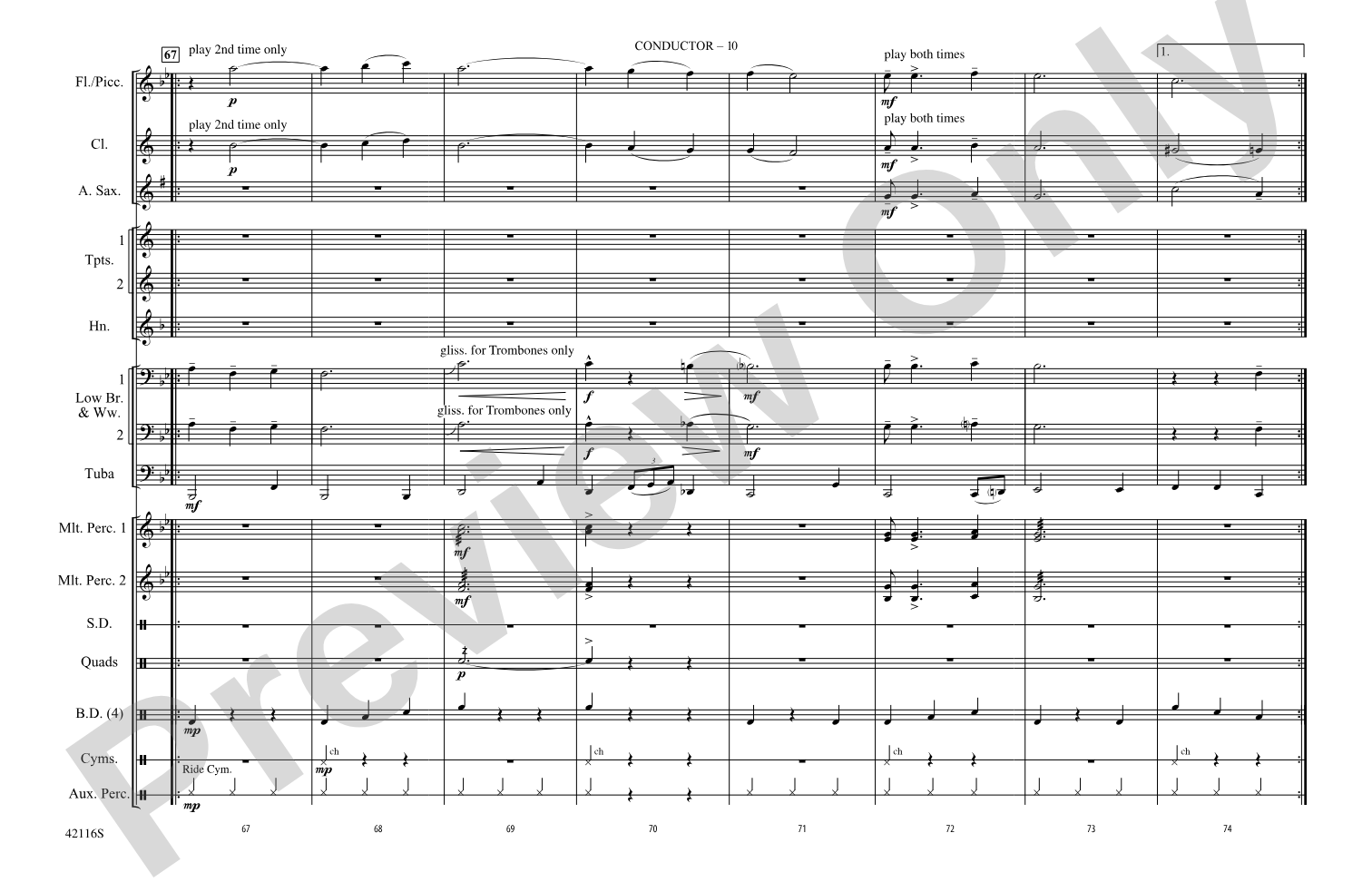 You're Still a Young Man: Marching Band Conductor Score & Parts