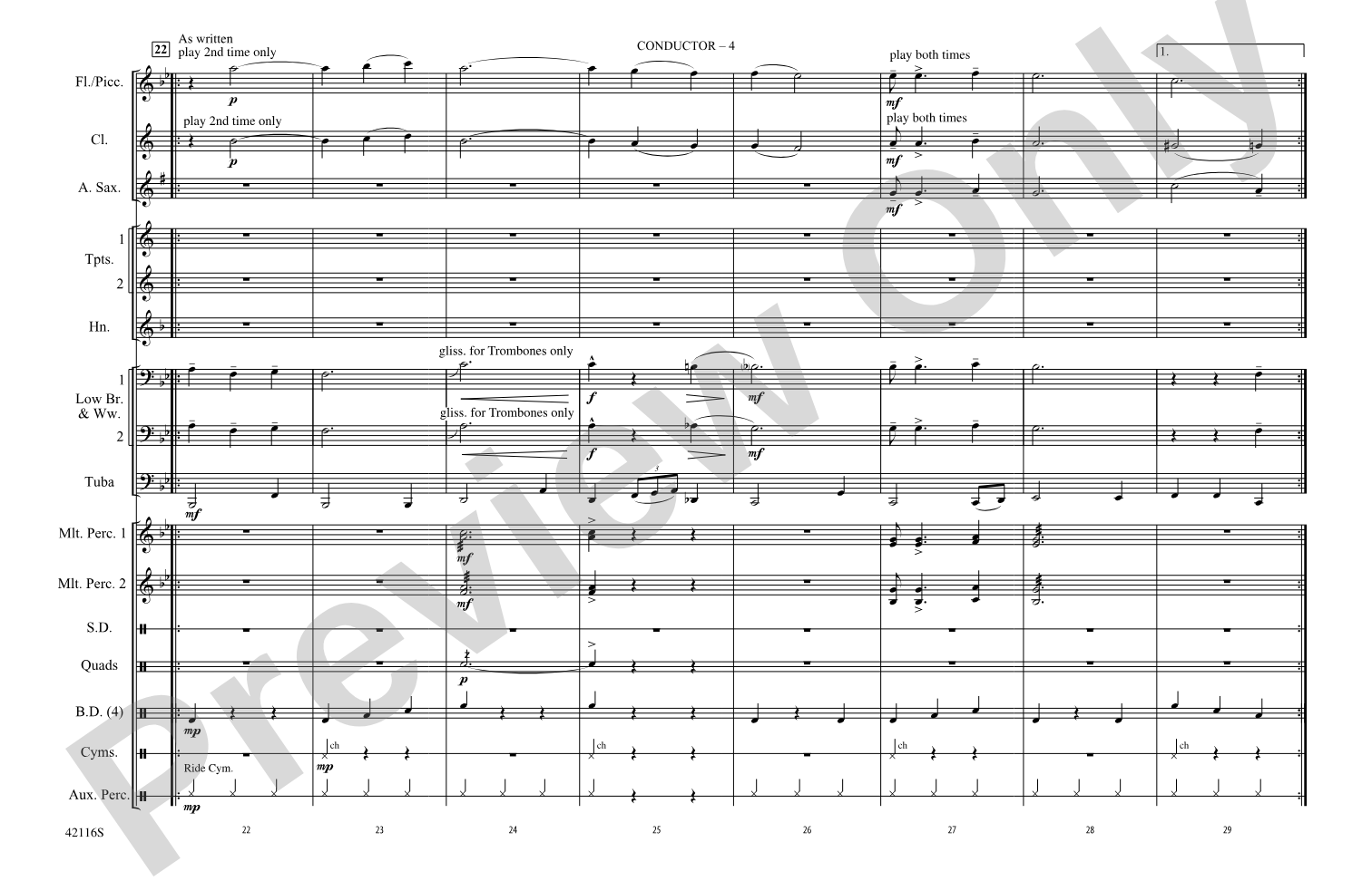 You're Still a Young Man: Marching Band Conductor Score & Parts
