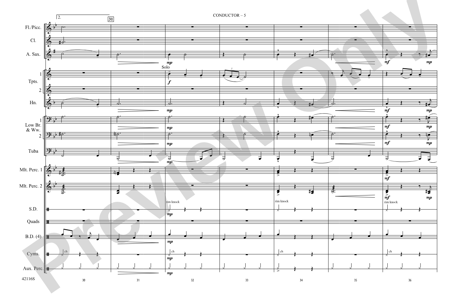 You're Still a Young Man: Marching Band Conductor Score & Parts