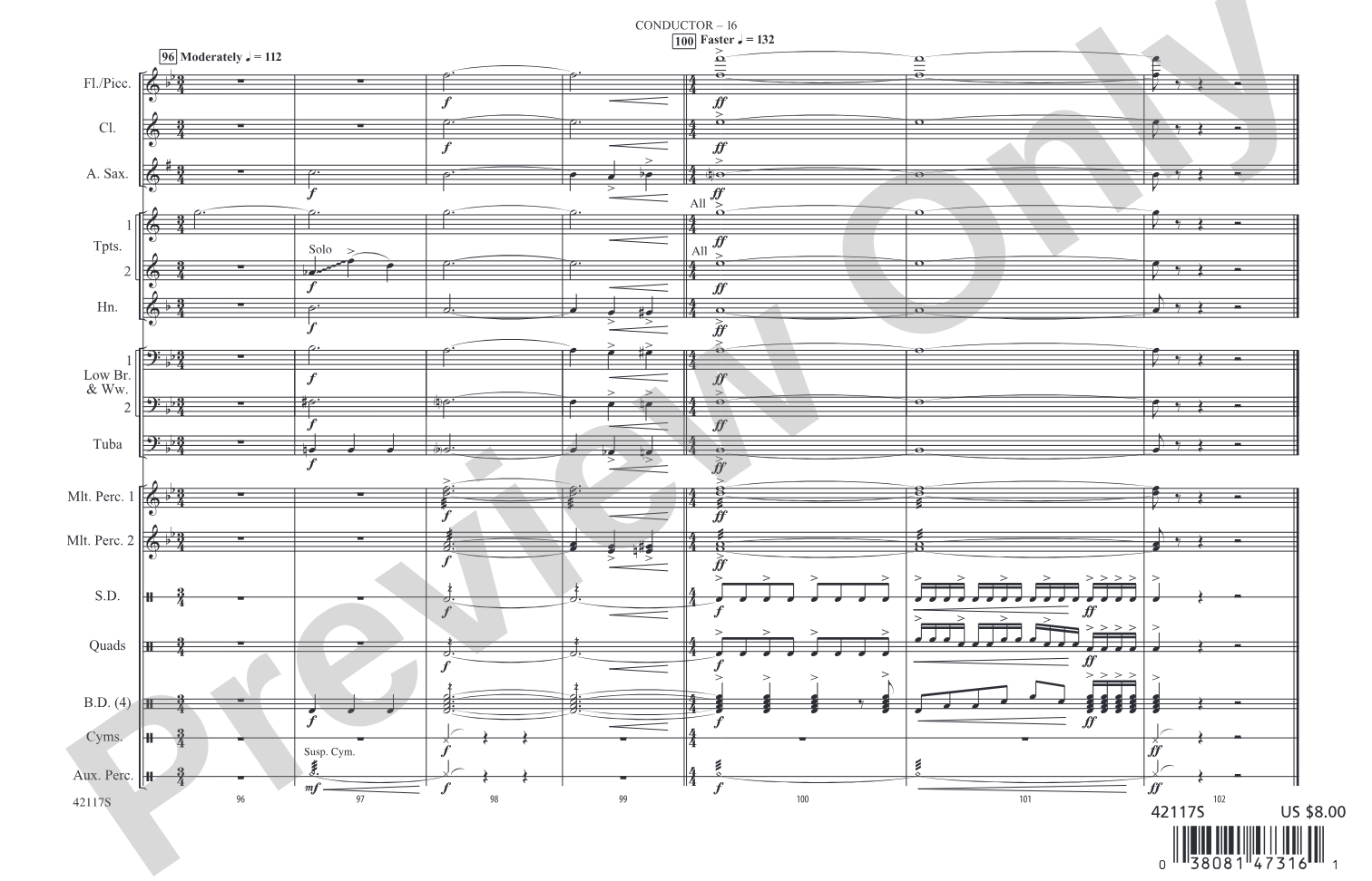 Down to the Nightclub / What Is Hip?: Marching Band Conductor Score & Parts
