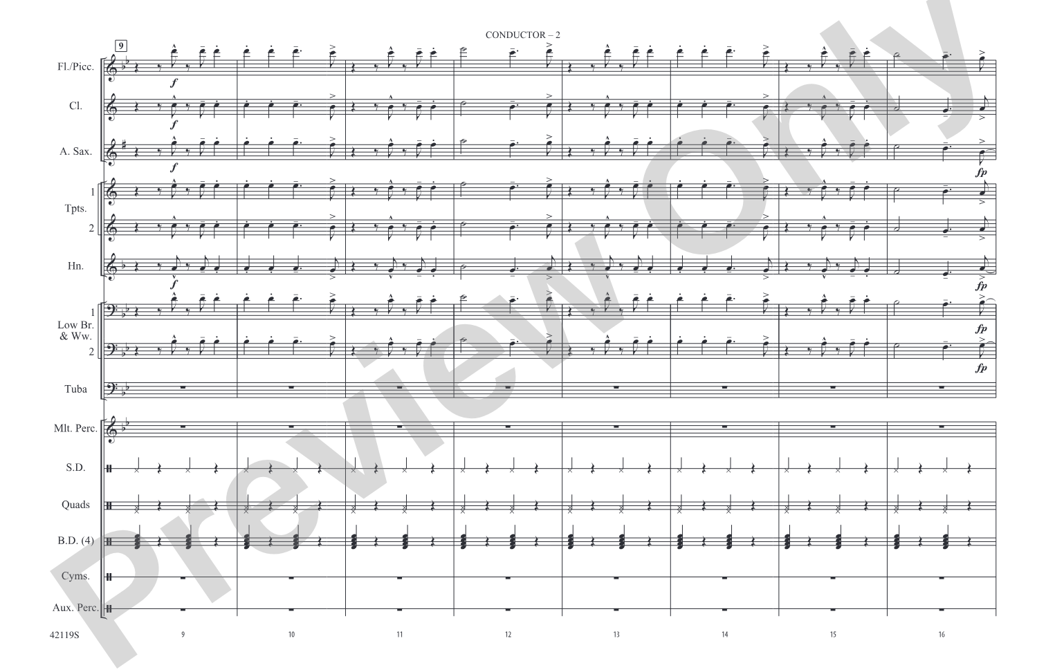 Zumba: Marching Band Conductor Score & Parts